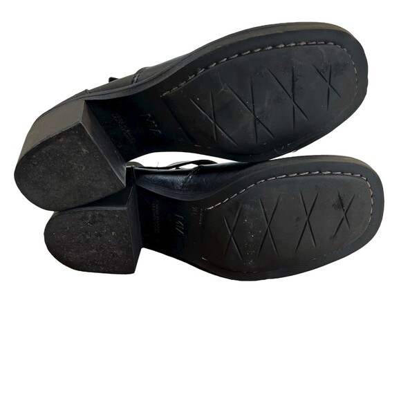 Mia Black Leather Cut Out Buckle Ankle Boots Booties Women's Size 7 - Picture 7 of 9